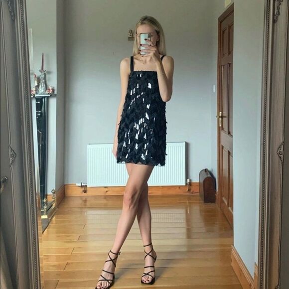 ZARA SEQUIN MINI DRESS - Picture 8 of 8